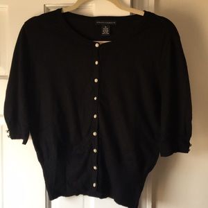 Black Cardigan with pearl buttons